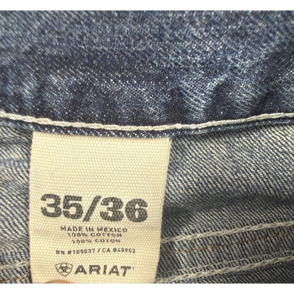 Ariat Jeans Mens 35x36 Blue M4 Coltrane Durango Low Rise Relaxed Bootcut Western - Picture 10 of 10
